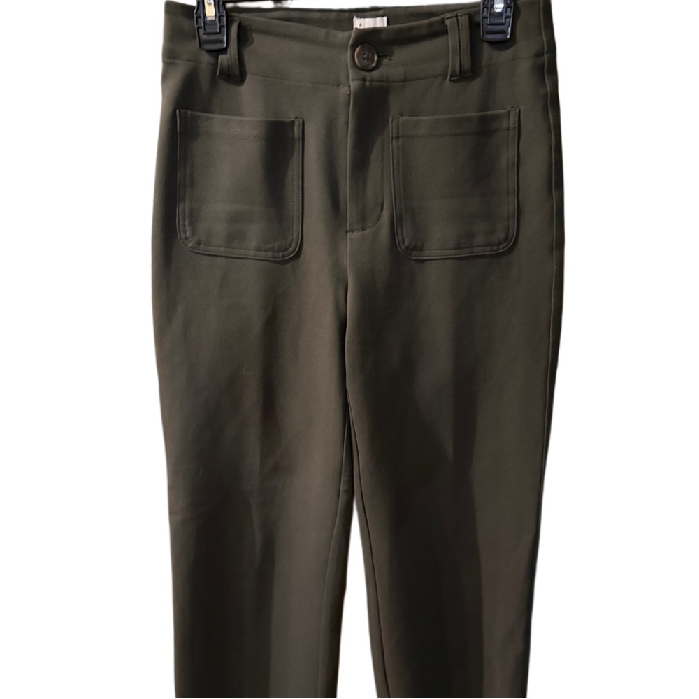 Olive Green Women’s Wide Leg Crop